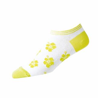 Women's Footjoy ComfortSof Golf Socks White/Yellow NZ-399252
